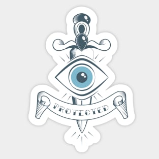 Devil eye Protected Sticker